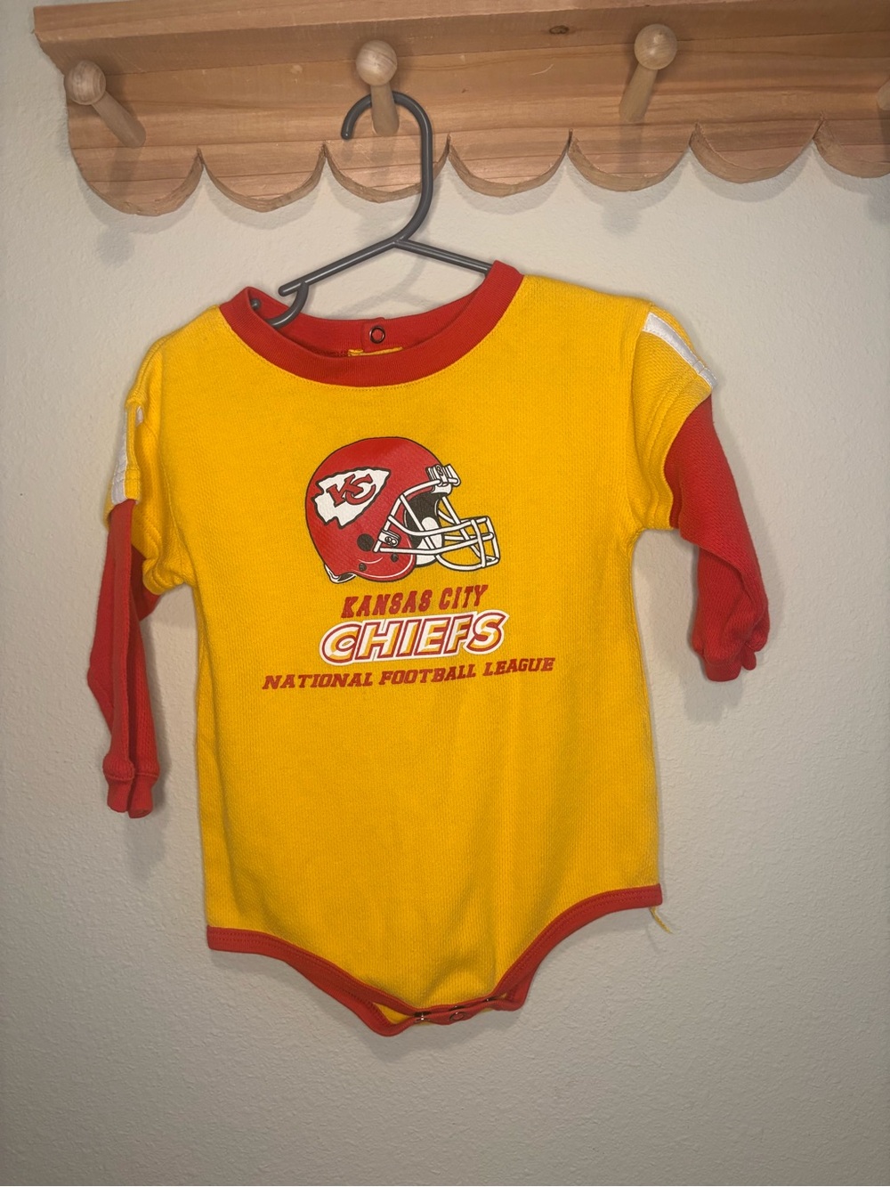 NFL Kansas City Chiefs Yellow & Red Baby One-Piece